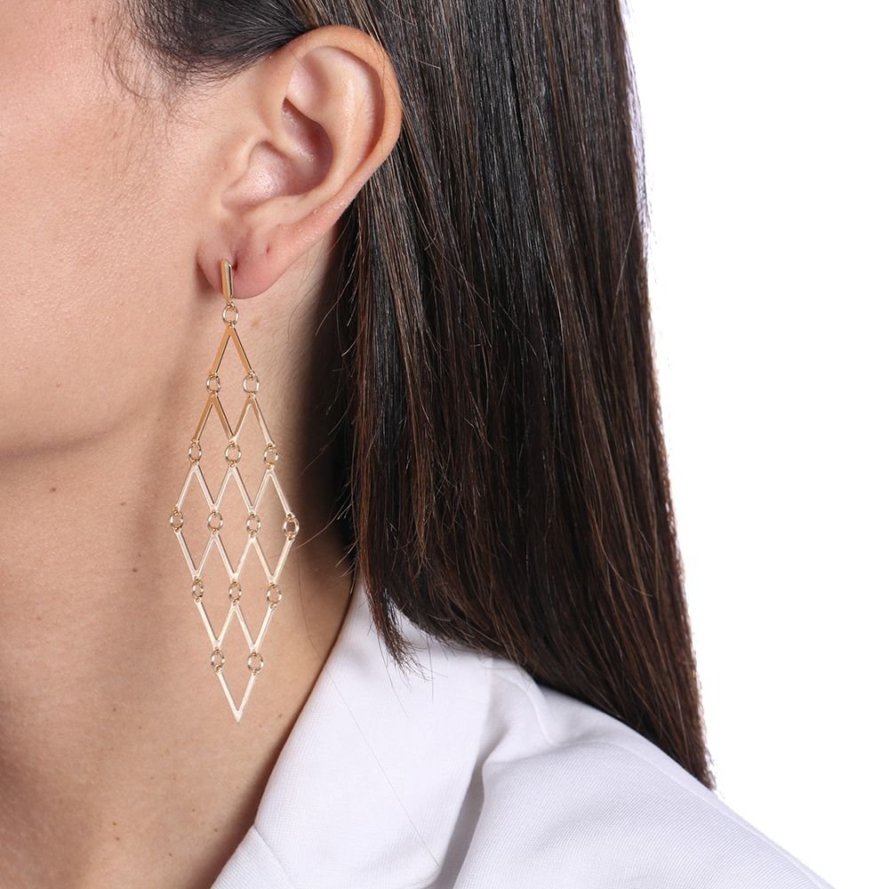 Brt-5062-Do (10cm) Brinco Longo Vazado