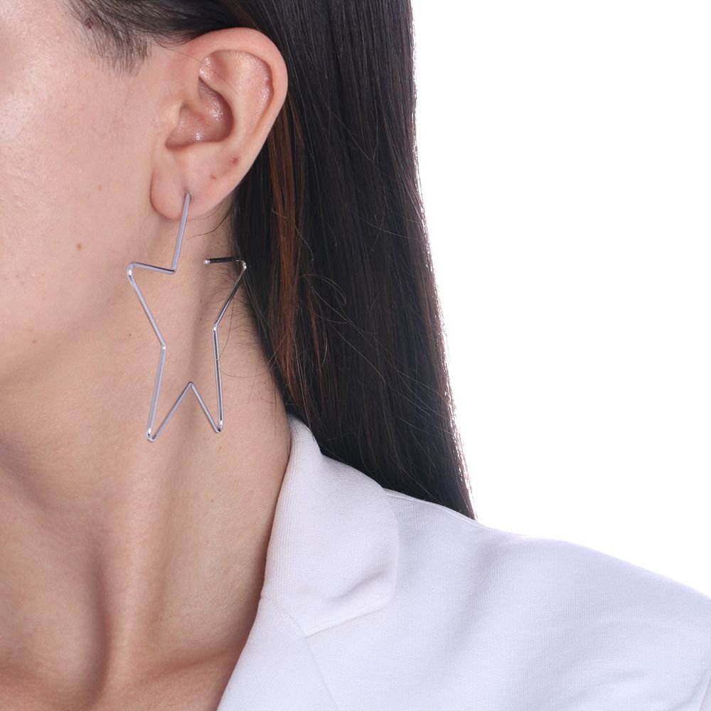 Brt-5729-Rd - Brinco Argola Estrela Lisa