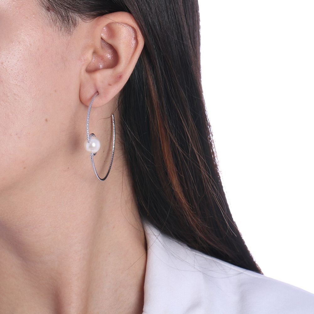 Brt-5736-Rd - Brinco Argola Com Pérola