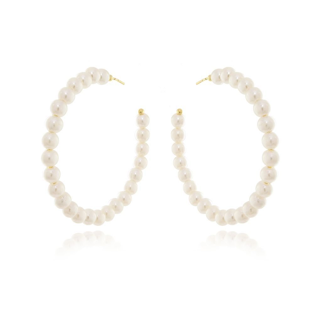 Brt-5766-Do Brinco De Argola De Pérolas