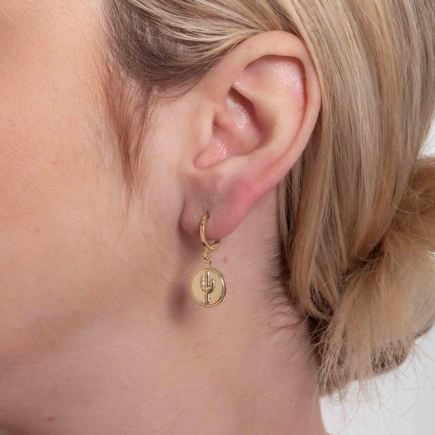 Brt-5772-Do Brinco De Argola Articulada De Cacto.