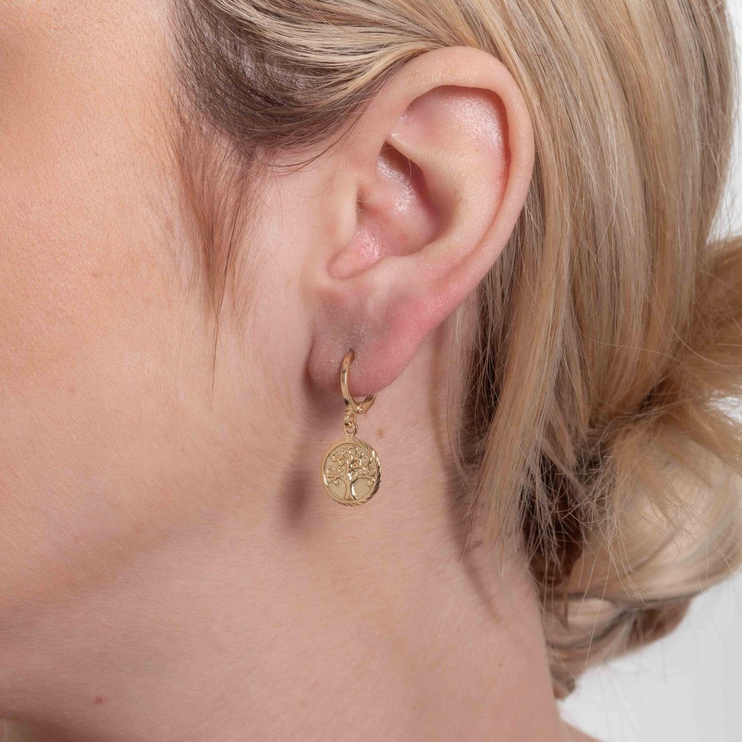 Brt-5774-Do Brinco De Argola Articulada De Árvore Da Vida.