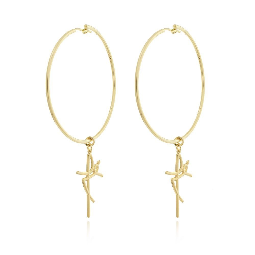 Brt-5851-Do Brinco De Argola De Fé (7,5cm)