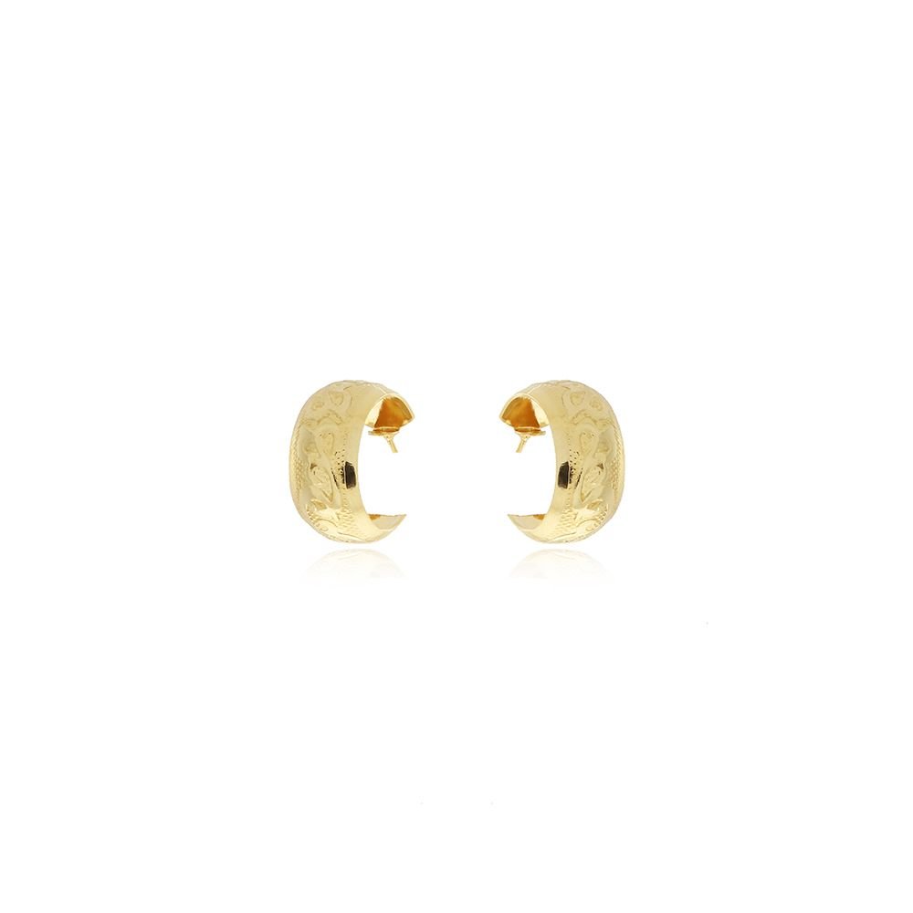BRT-6111-DO - BRINCO ARGOLA DETALHADA (18MM)