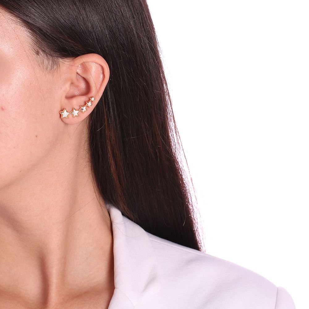 Brt-6488-Do Brinco Ear Cuff Detalhado Estrela