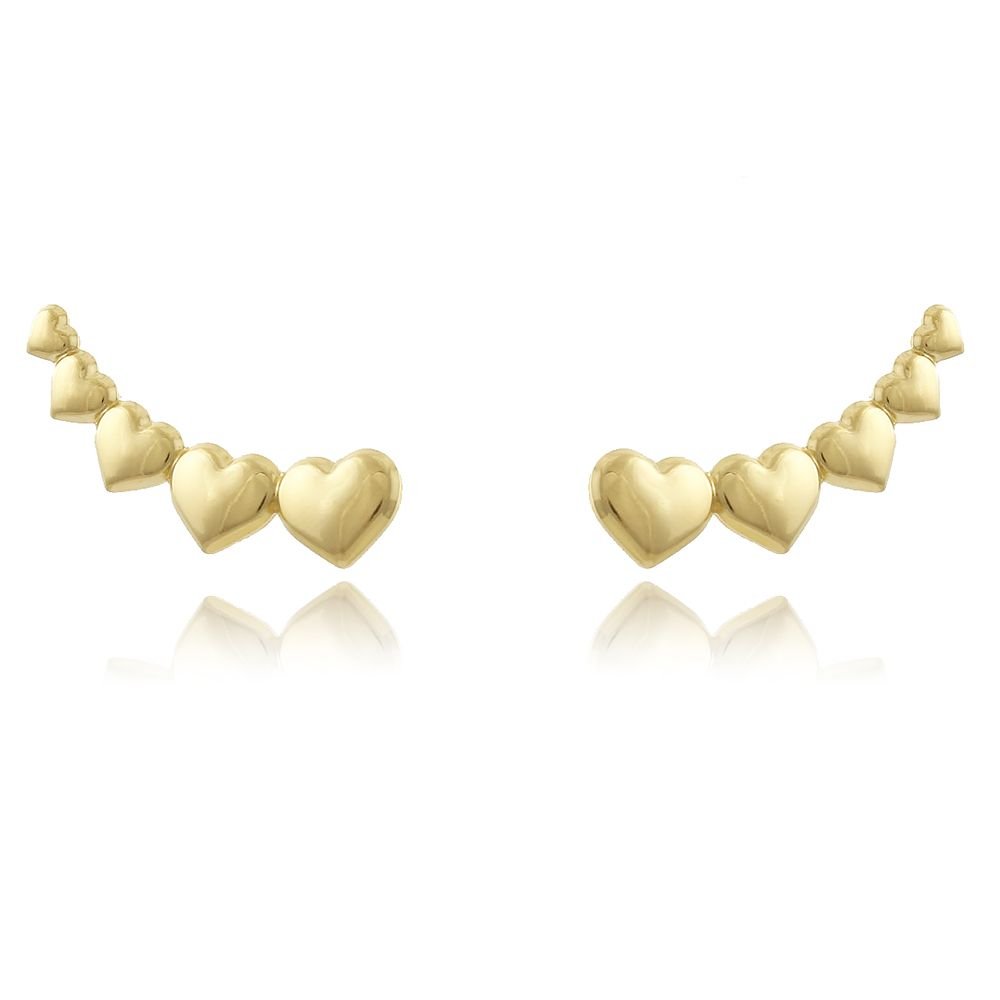 Brt-6489-Do Brinco Ear Cuff Corações