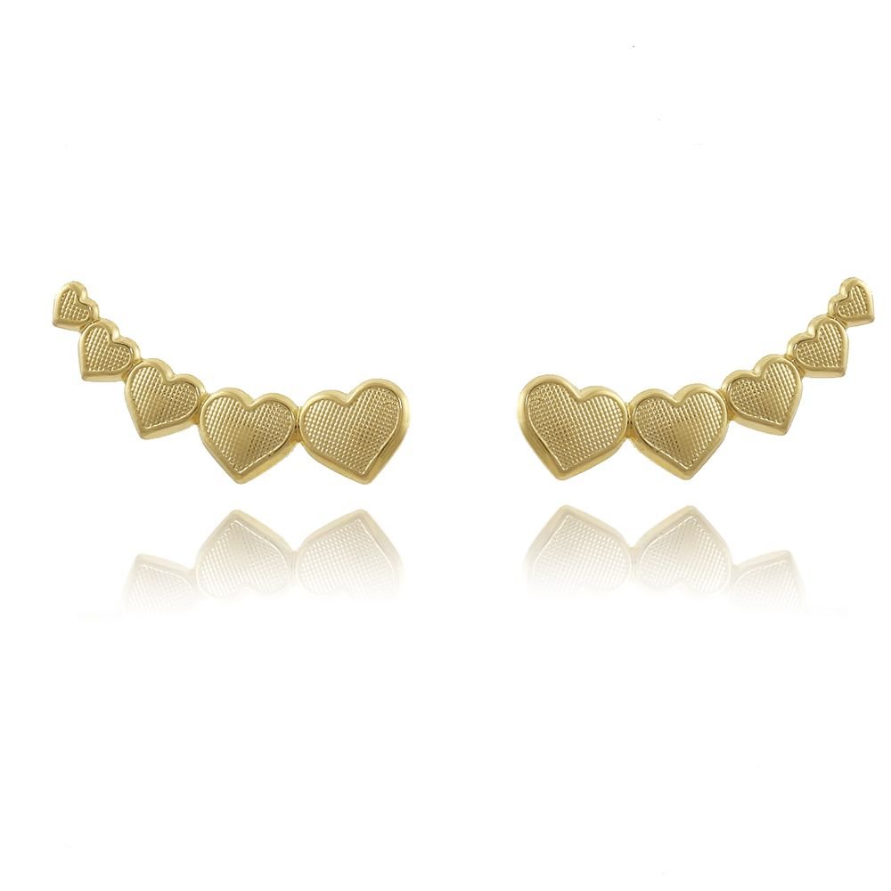 Brt-6490-Do Brinco Ear Cuff Detalhado Coração