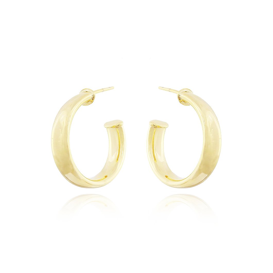 Brt-6684-Do Brinco Meia Argola Achatada (2,6cm).