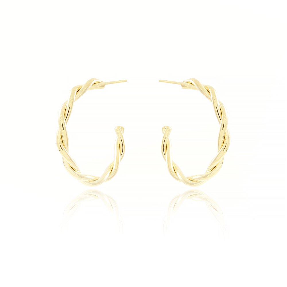 Brt- 6705-Do Brinco Meia Argola Torcida (3,3cm)