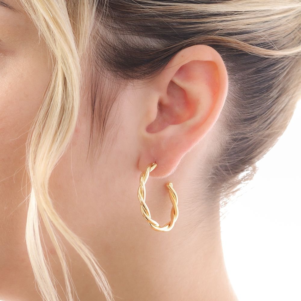 Brt- 6705-Do Brinco Meia Argola Torcida (3,3cm)