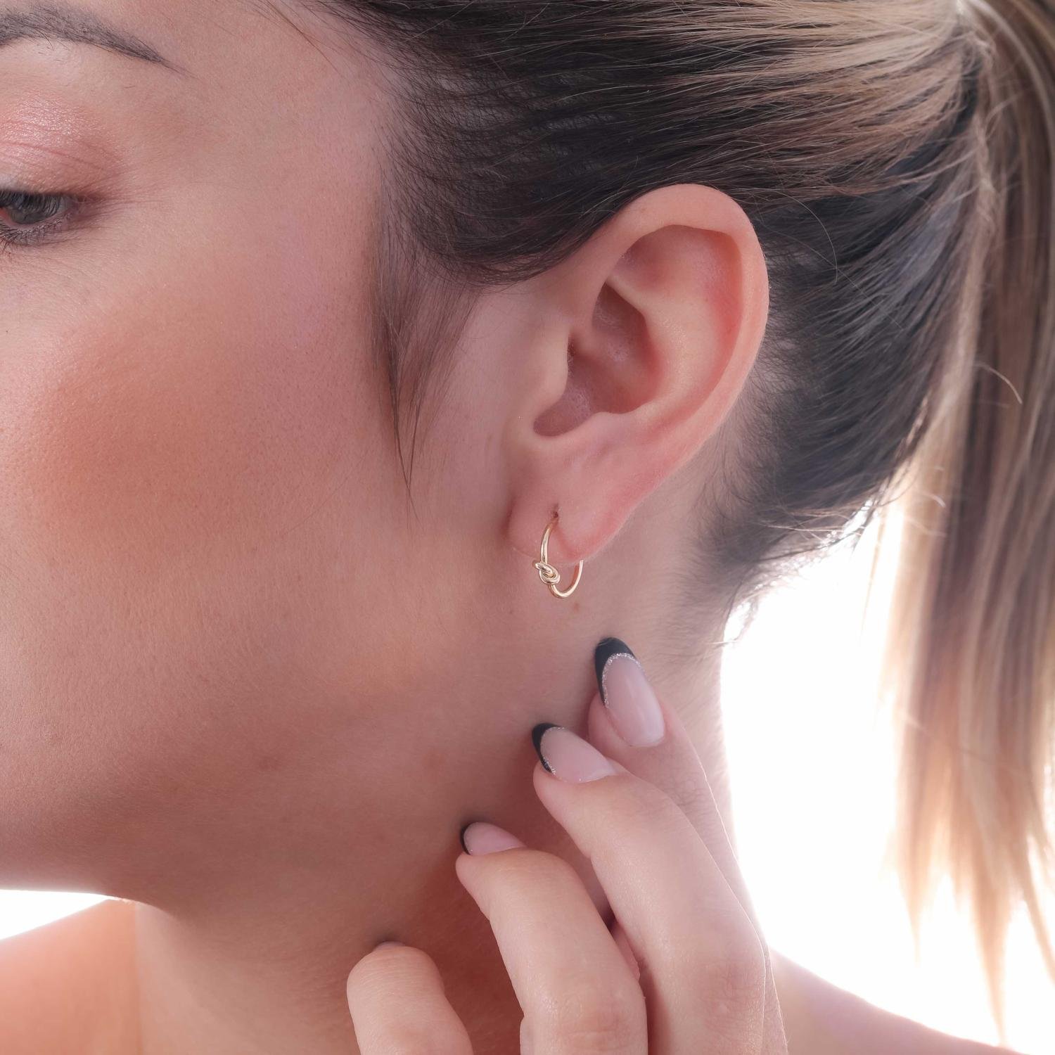 Brt-6716-Do Brinco De Argolinha Com Nó (2,0cm)