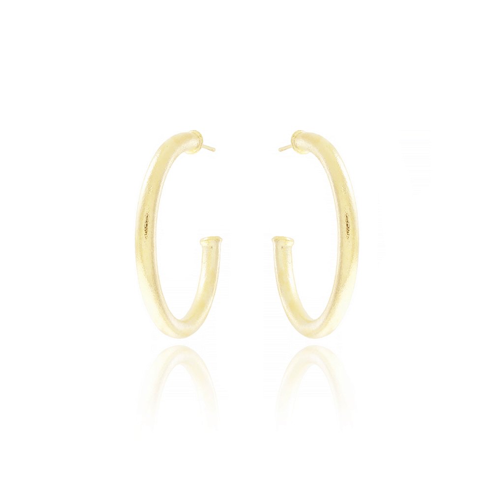 Brt-6751-Do Brinco Meia Argola Texturizada (40mm).