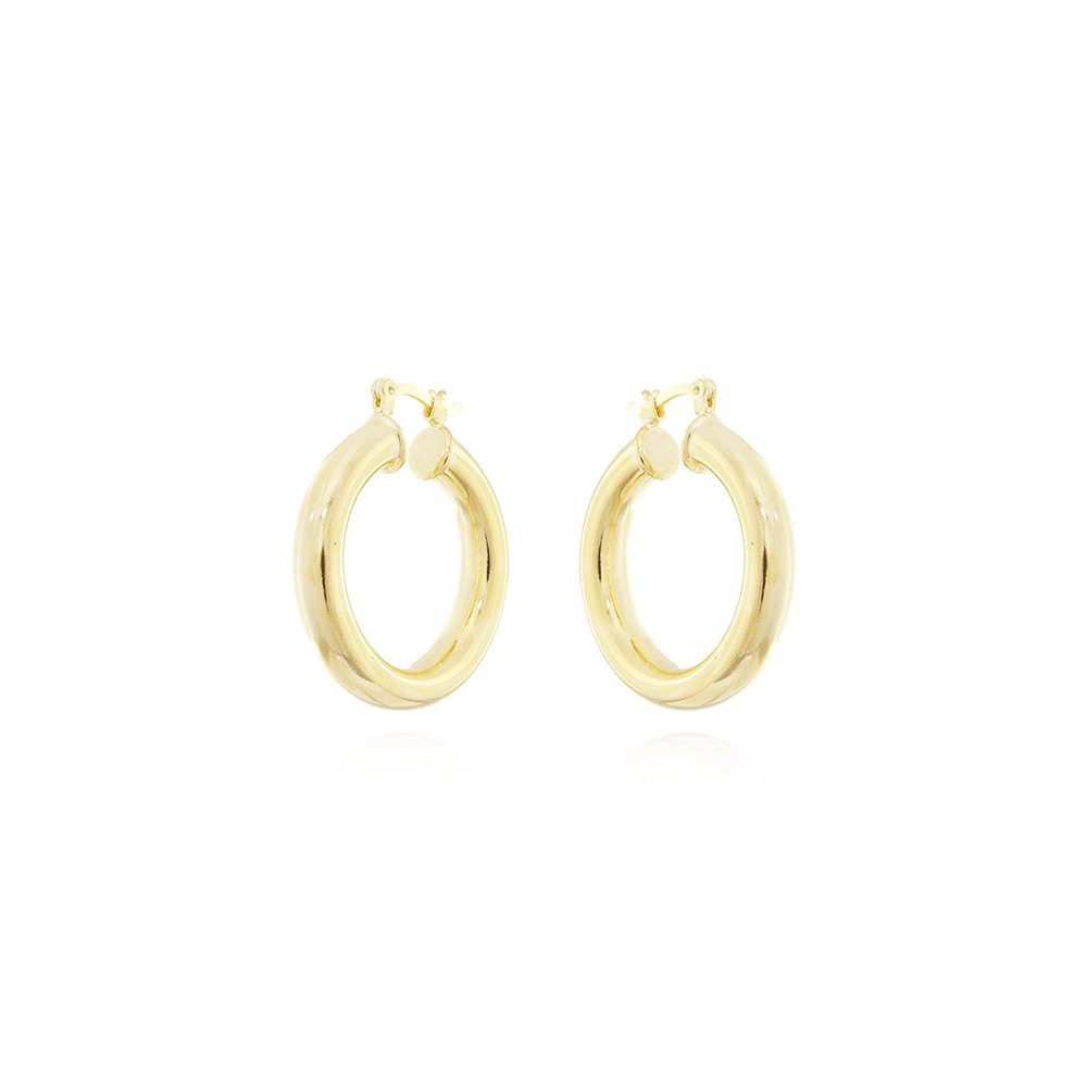 Brt-6756-Do Brinco Argola Lisa Com Fecho Italiano (33mm). 