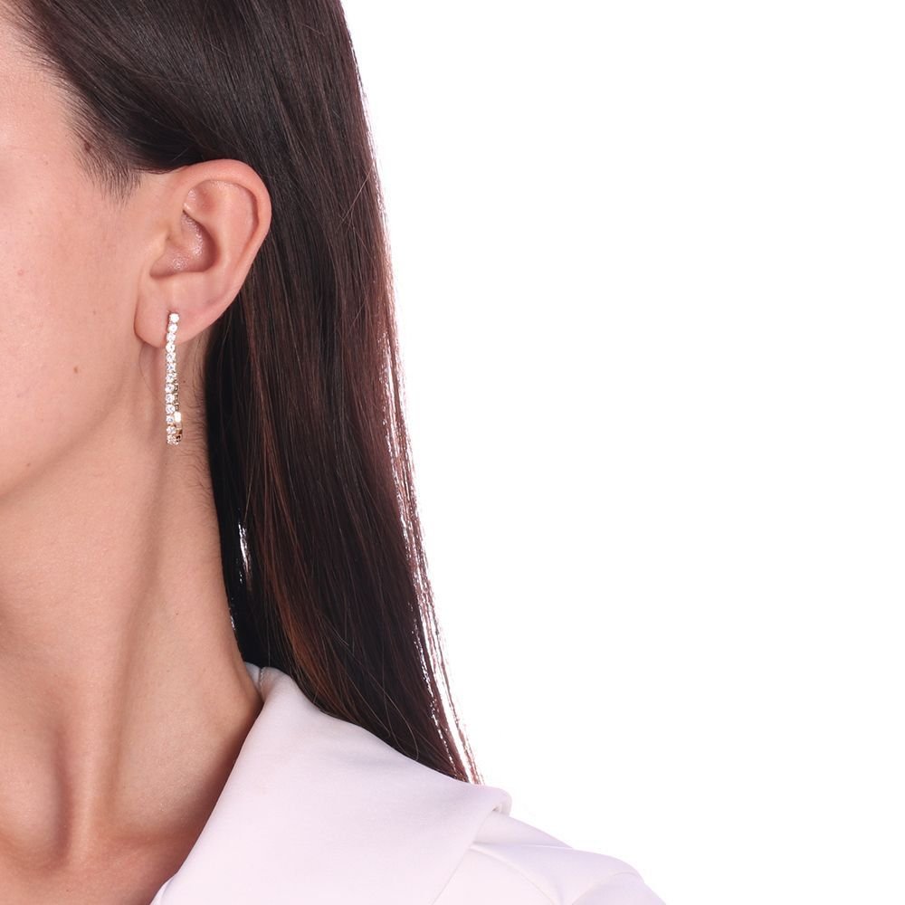 Brt-6765-Do (8cm/2.5mm) Brinco De Riviera Colorido