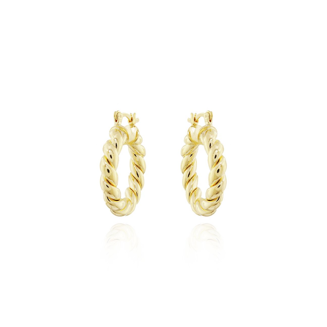 Brt-6795-Do Brinco De Argola Torcida Com Fecho Italiano (22mm). Brt-6795-Do Brinco De Argola Torcida Com Fecho Italiano (22mm).