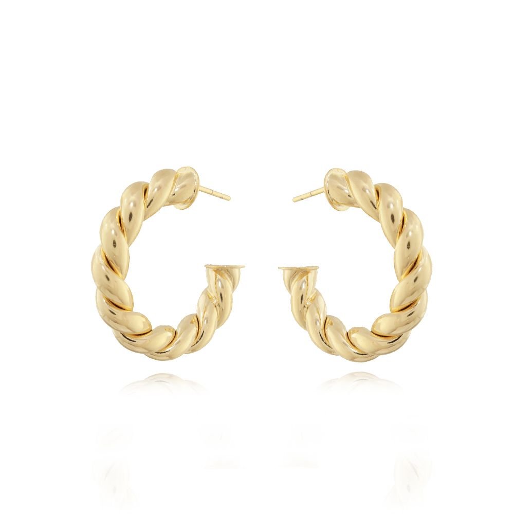 Brt-6801-Do Brinco De&Nbsp; Meia Argola Torcida (2,7cm).