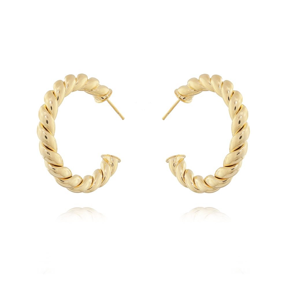 Brt-6802-Do Brinco Meia Argola Torcido (3,5cm).