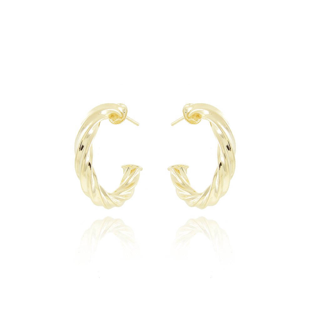 Brt-6808-Do Brinco Meia Argola Torcida (2,9cm)