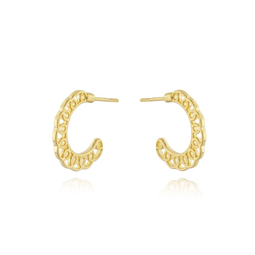 Brt-6811-Do Brinco Meia Argola Detalhada (18mm)