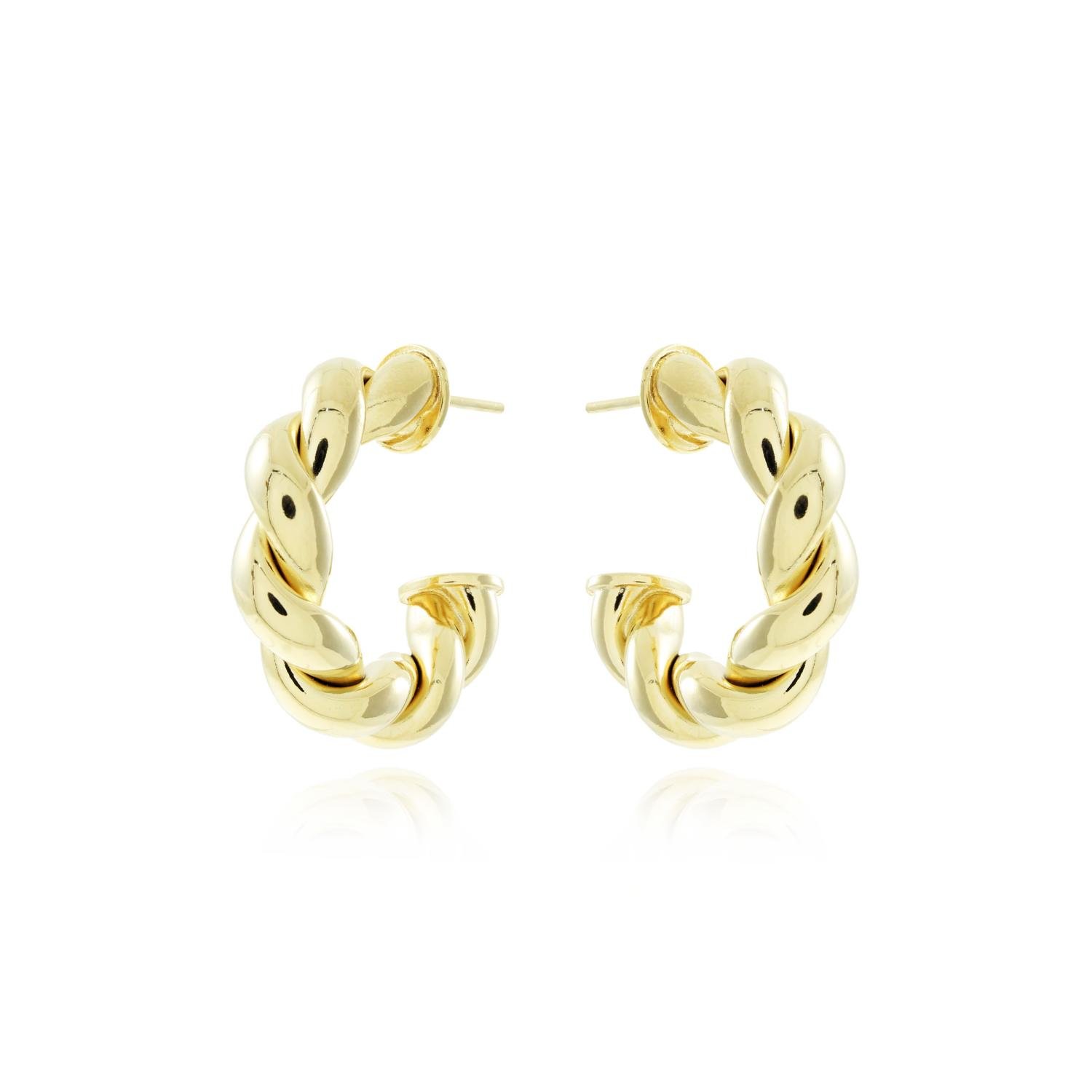 Brt-6823-Do Brinco Meia Argola Torcida (30mm). Brt-6823-Do Brinco Meia Argola Torcida (30mm).