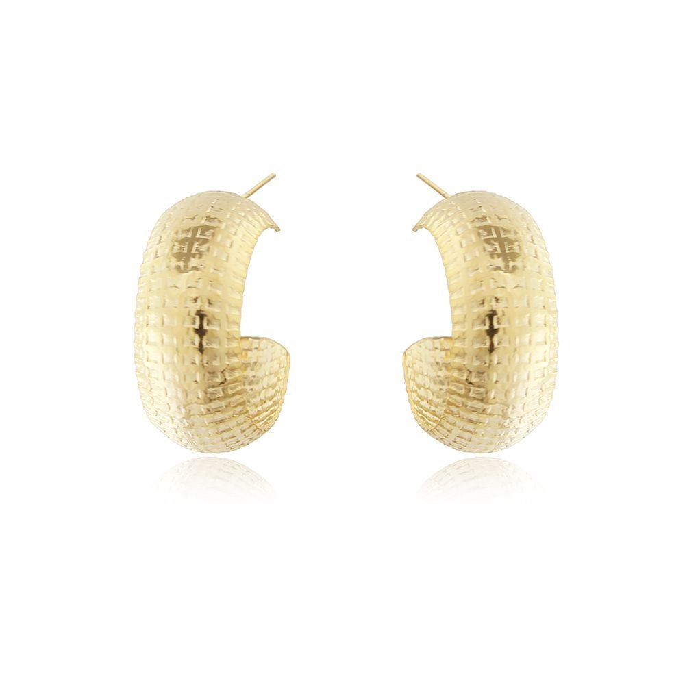 Brt-6854-Do Brinco Meia Argola Detalhada (19mm)