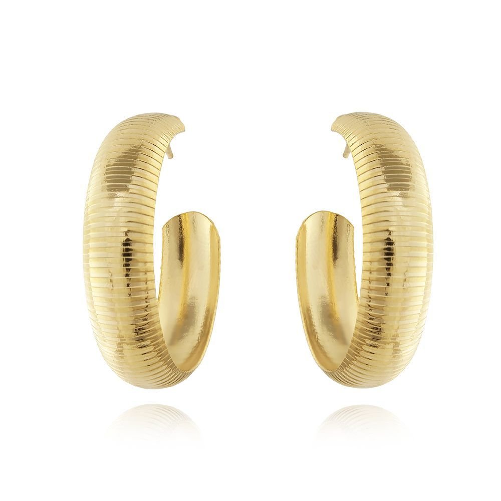 Brt-6855-Do Brinco Meia Argola Pequena Detalhada (34mm)