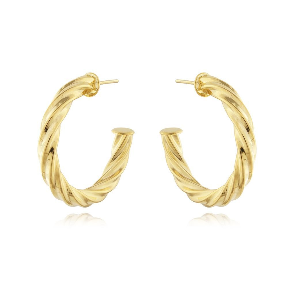 Brt-6888-Do Brinco Meia Argola Torcida (33mm)