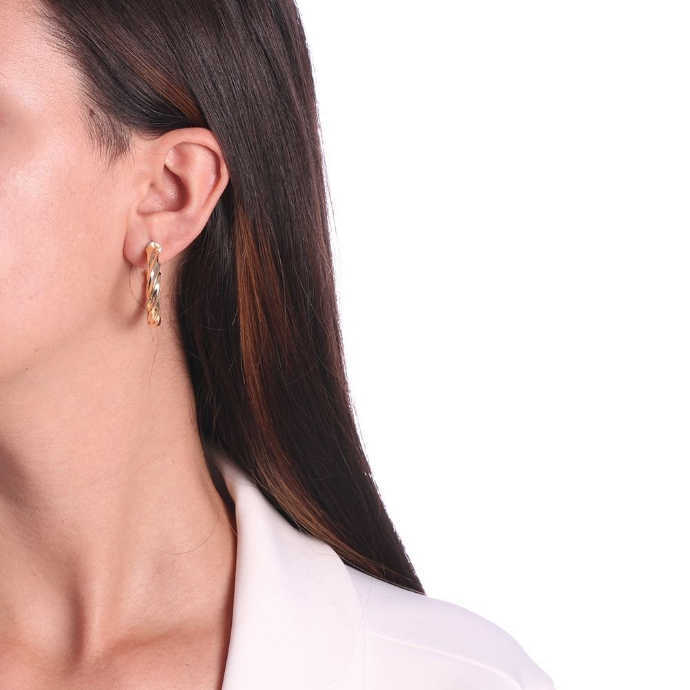 Brt-6888-Do Brinco Meia Argola Torcida (33mm)