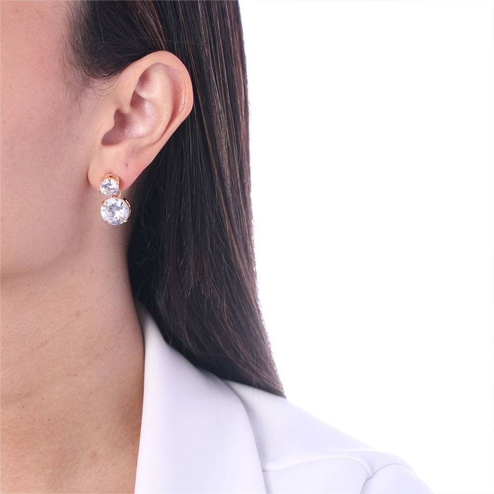 Brt-6977-Do Brinco Pedras Redonda Cristal
