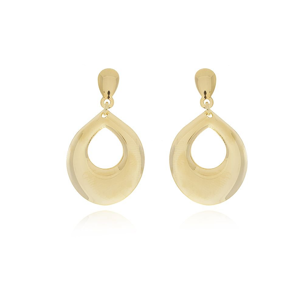 Brt-7037-Do (34mm) Brinco Com Pêndulo De Gota Vazado Liso