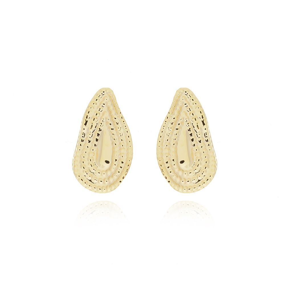 Brt-7054-Do (32mm) Brinco De Gota Detalhado