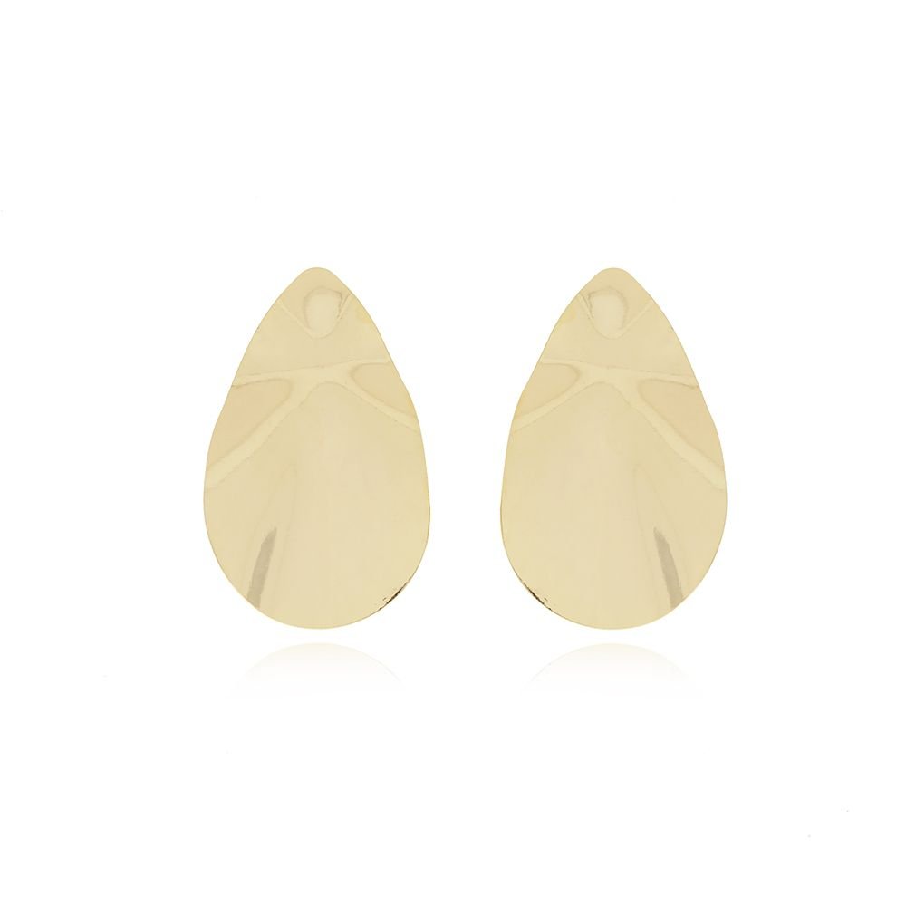 Brt-7055-Do (41mm) Brinco De Gota Amassada