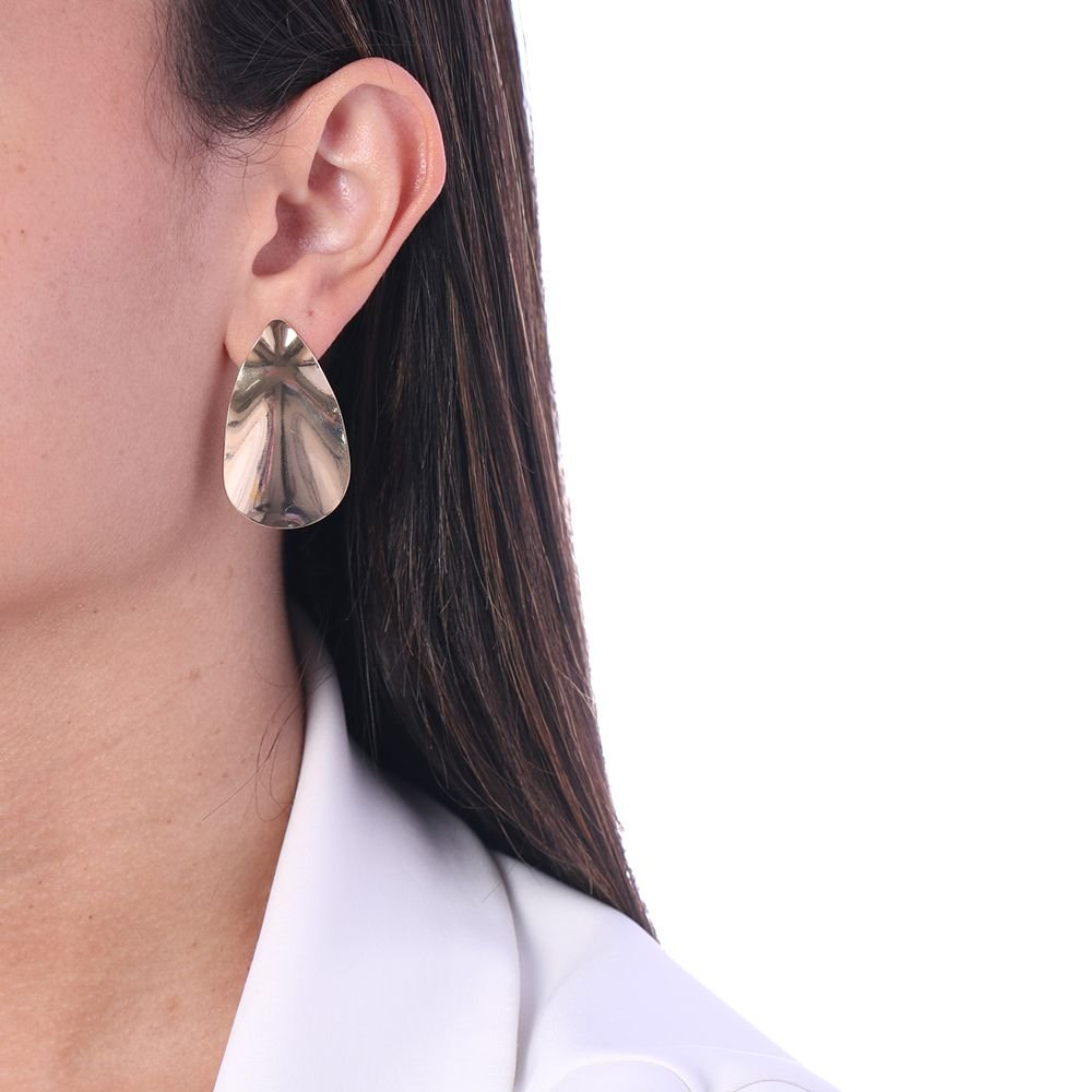 Brt-7055-Do (41mm) Brinco De Gota Amassada