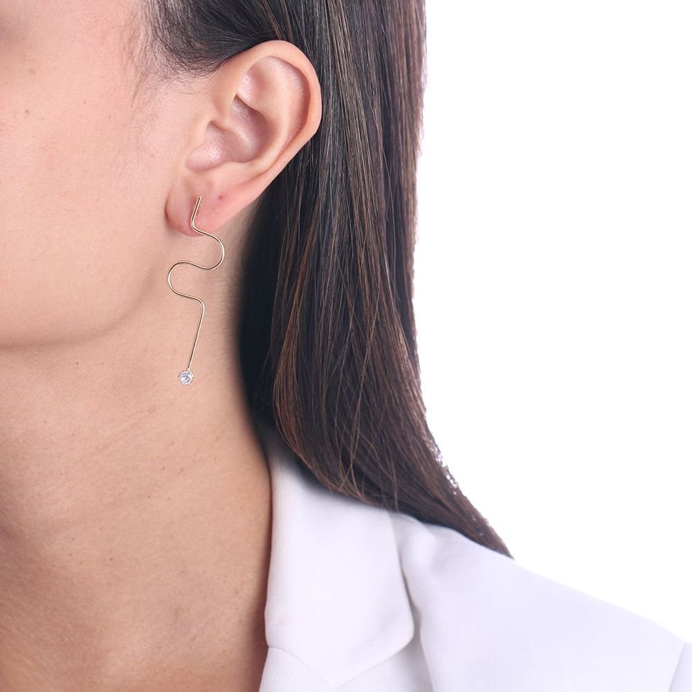 Brt-7068-Do Brinco Ondulado Com Redondo Na Ponta