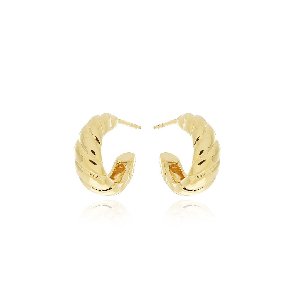 Brt-7121-Do Brinco Meia Argola Detalhada (15mm)