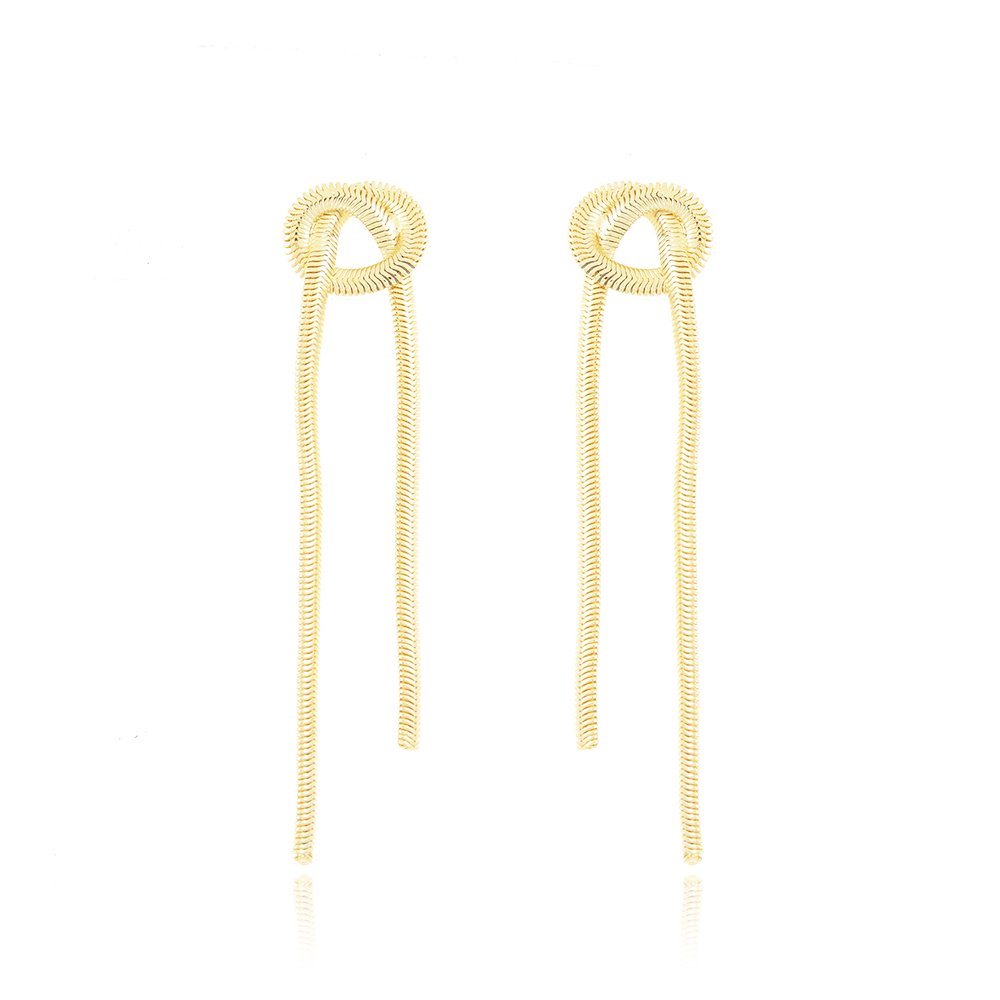 Brt-7223-Do Brinco Longo De Malha Com Nó. Brt-7223-Do Brinco Longo De Malha Com Nó.