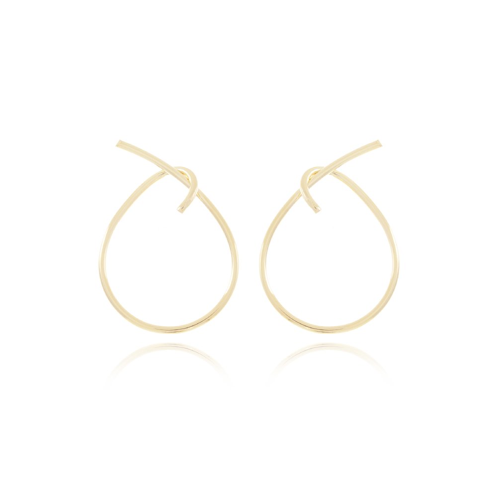 Brt-7287-Do Brinco Argola Fio Torcido Liso.