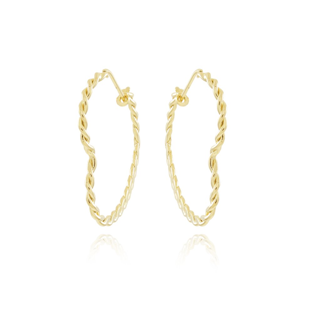 Brt-7304-Do Brinco Argola De Coração Torcida (2,7cm).