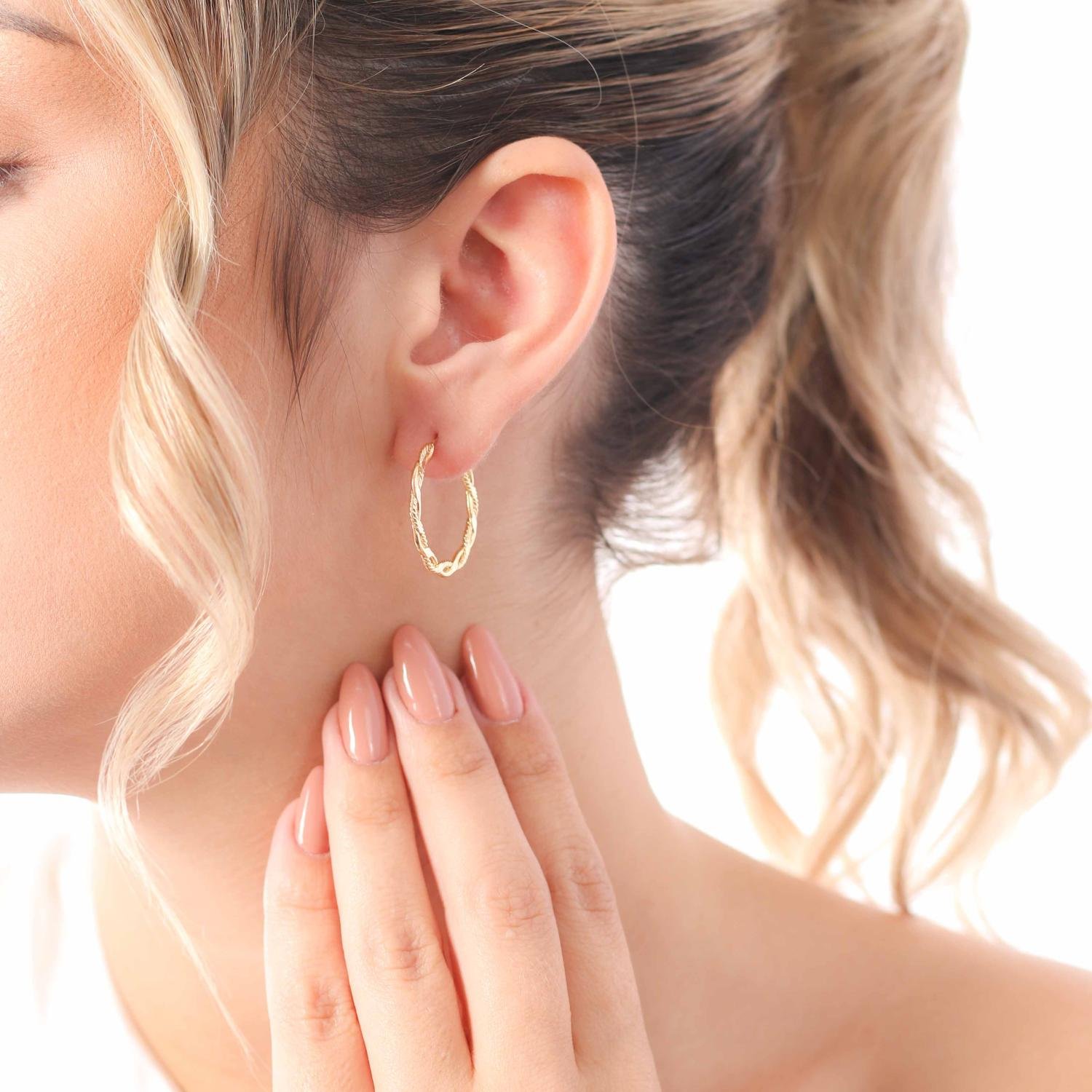 Brt-7306-Do Brinco De Argola Torcida (2,5cm).