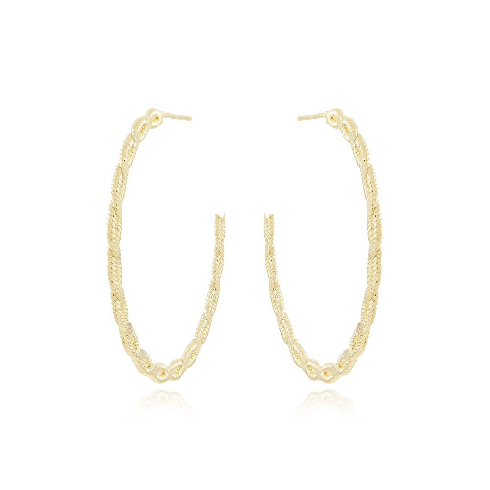 Brt-7310-Do Brinco De Meia Argola Torcida (4,2cm).