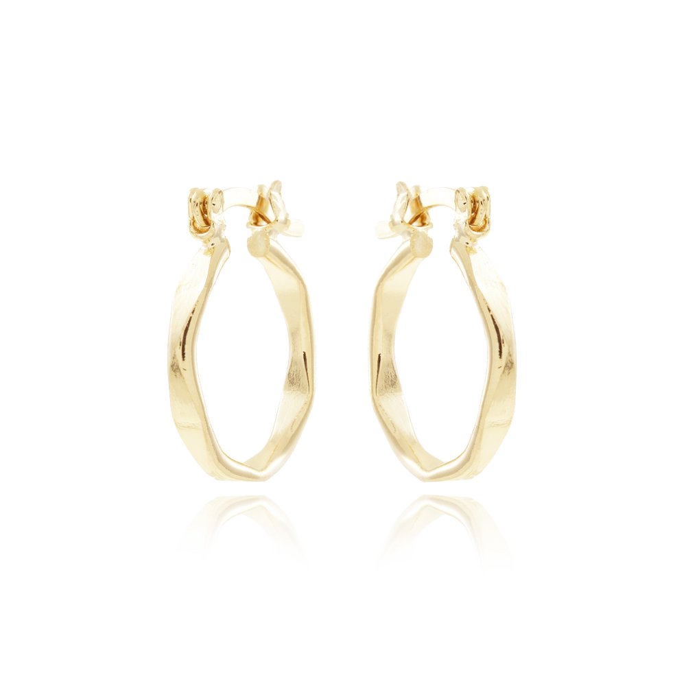 Brt-7311-Do Brinco De Argola Liso Com Fecho Italiano (1,9cm).