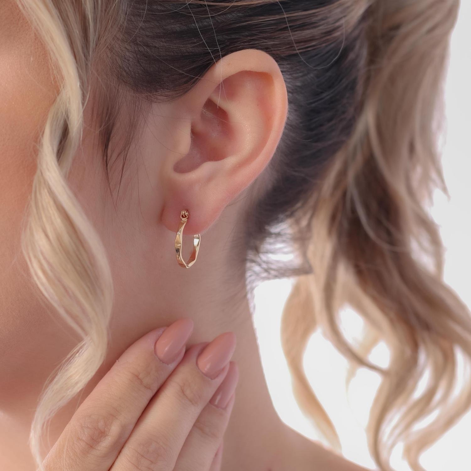 Brt-7311-Do Brinco De Argola Liso Com Fecho Italiano (1,9cm).