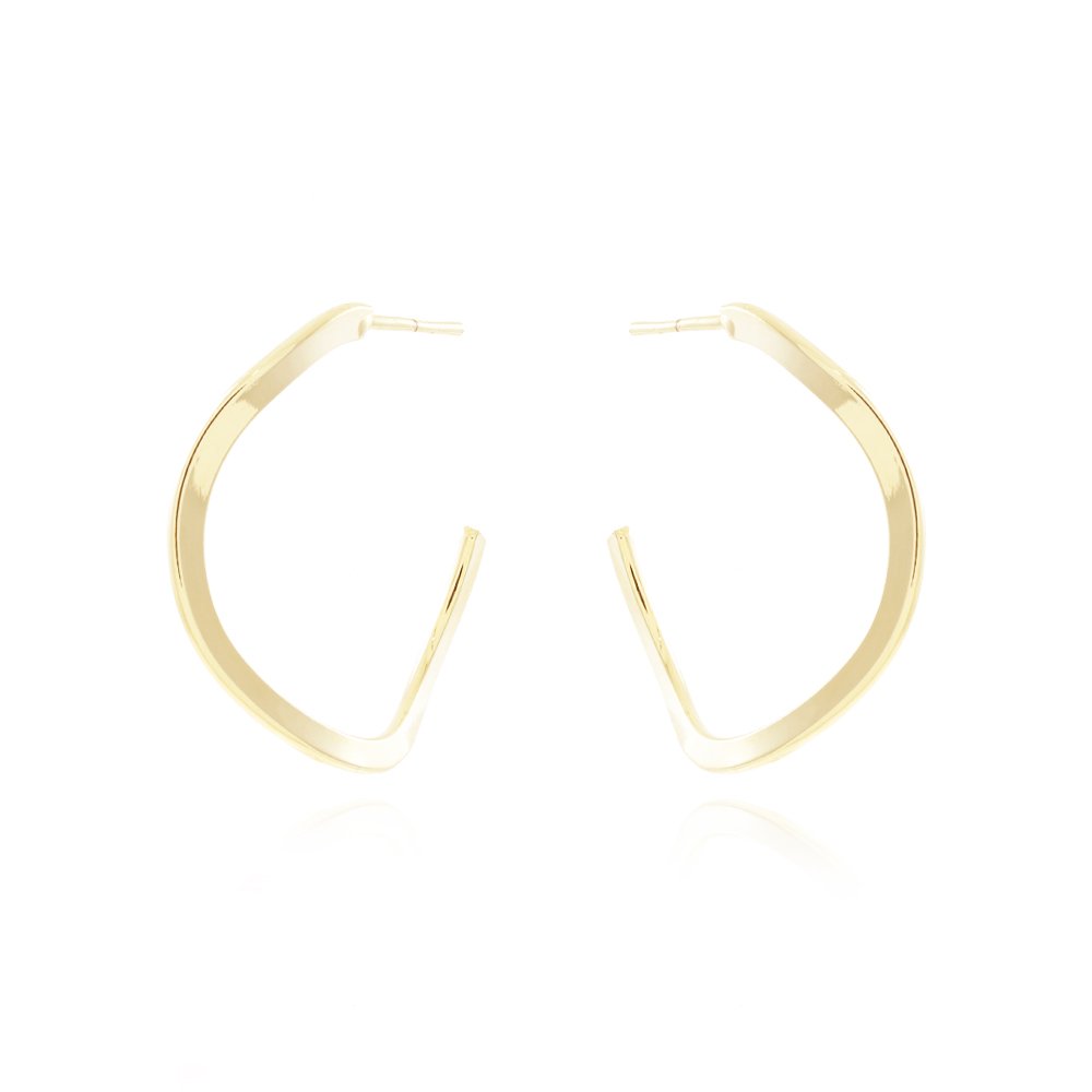 Brt-7312-Do Brinco De Meia Argola Detalhada (2,6cm).