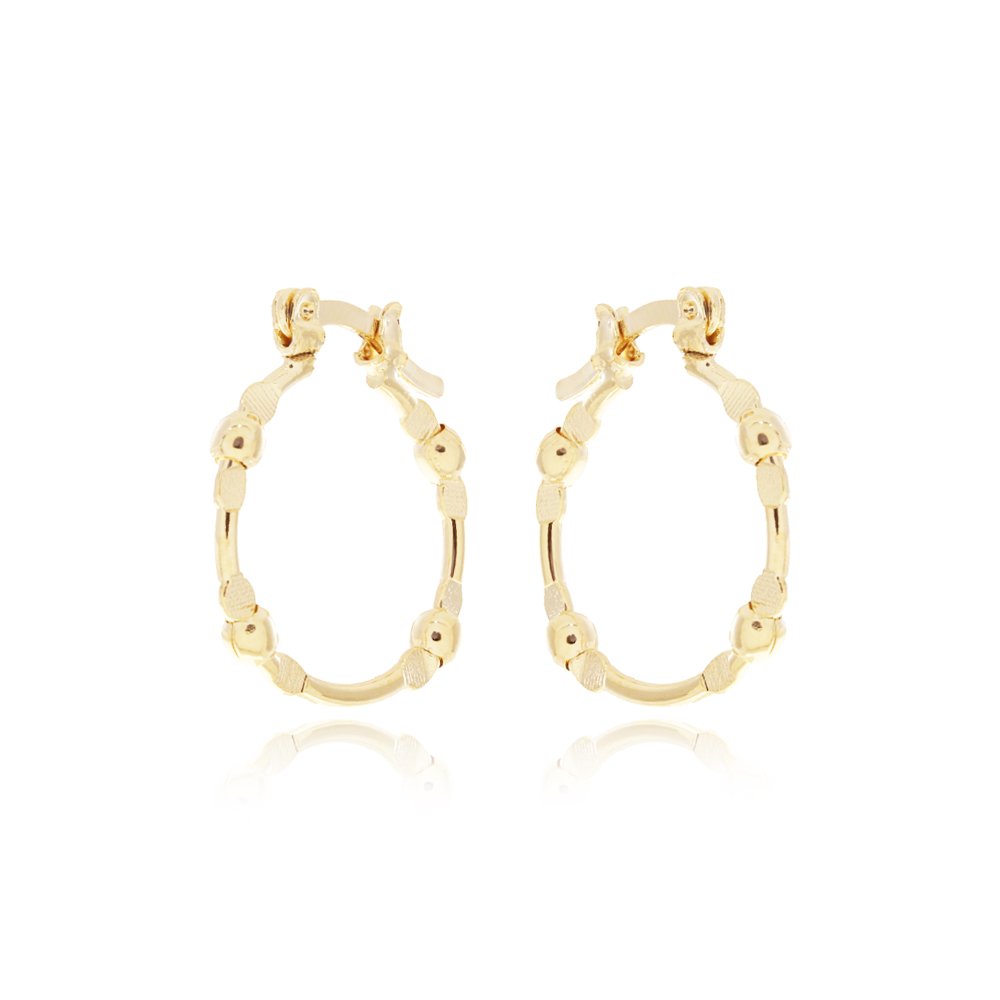 Brt-7322-Do Brinco De Argola Com Fecho Italiano Detalhada.