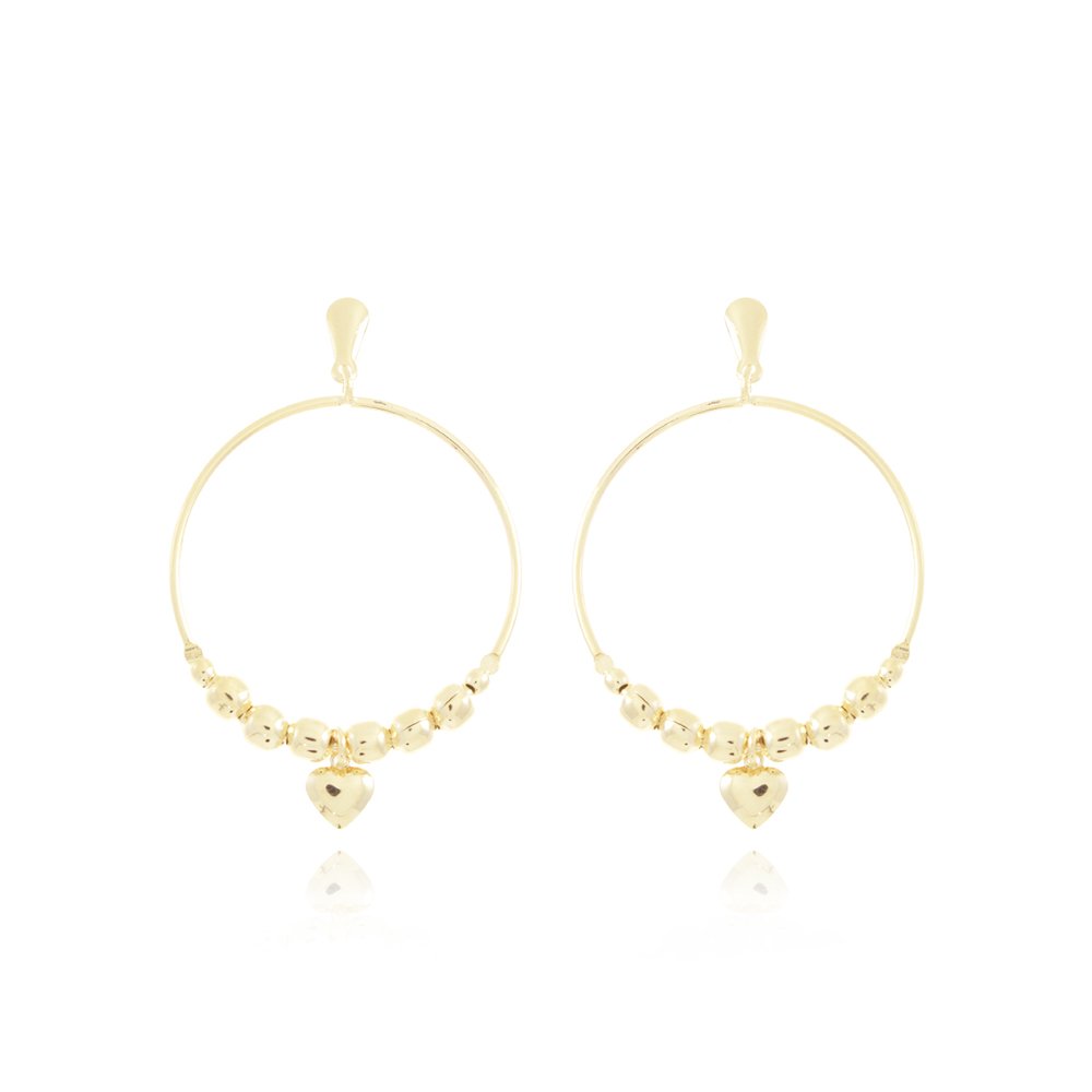 Brt-7331-Do Brinco Redondo Com Detalhe De Coração.