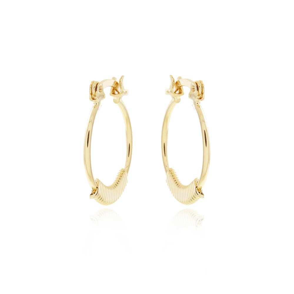 Brt-7333-Do Brinco De Argola Detalhada Com Fecho Italiano (2,05cm).