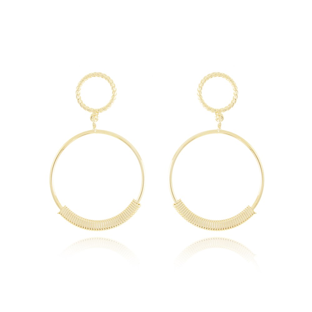 Brt-7340-Do Brinco Longo De Argola Detalhada.