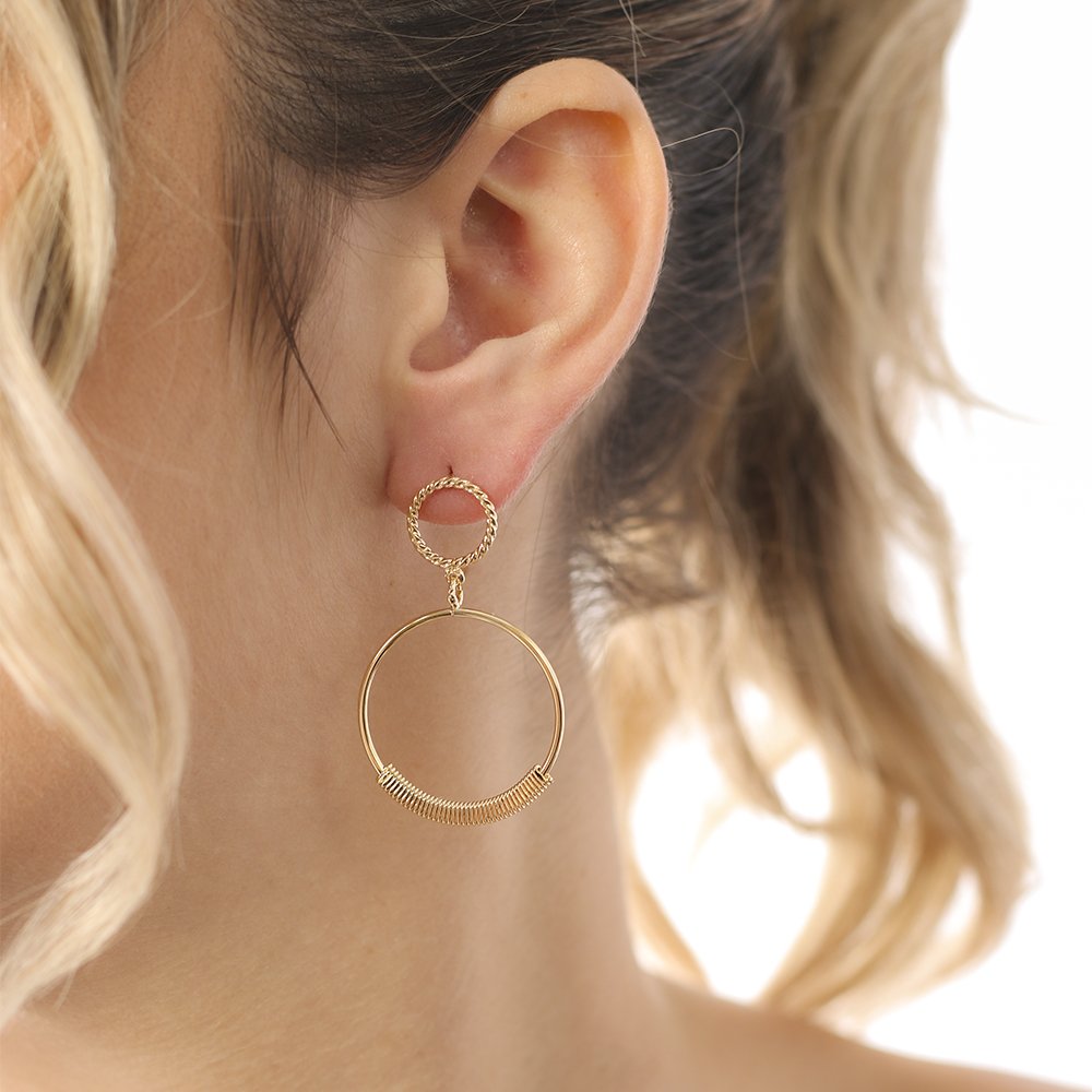 Brt-7340-Do Brinco Longo De Argola Detalhada.