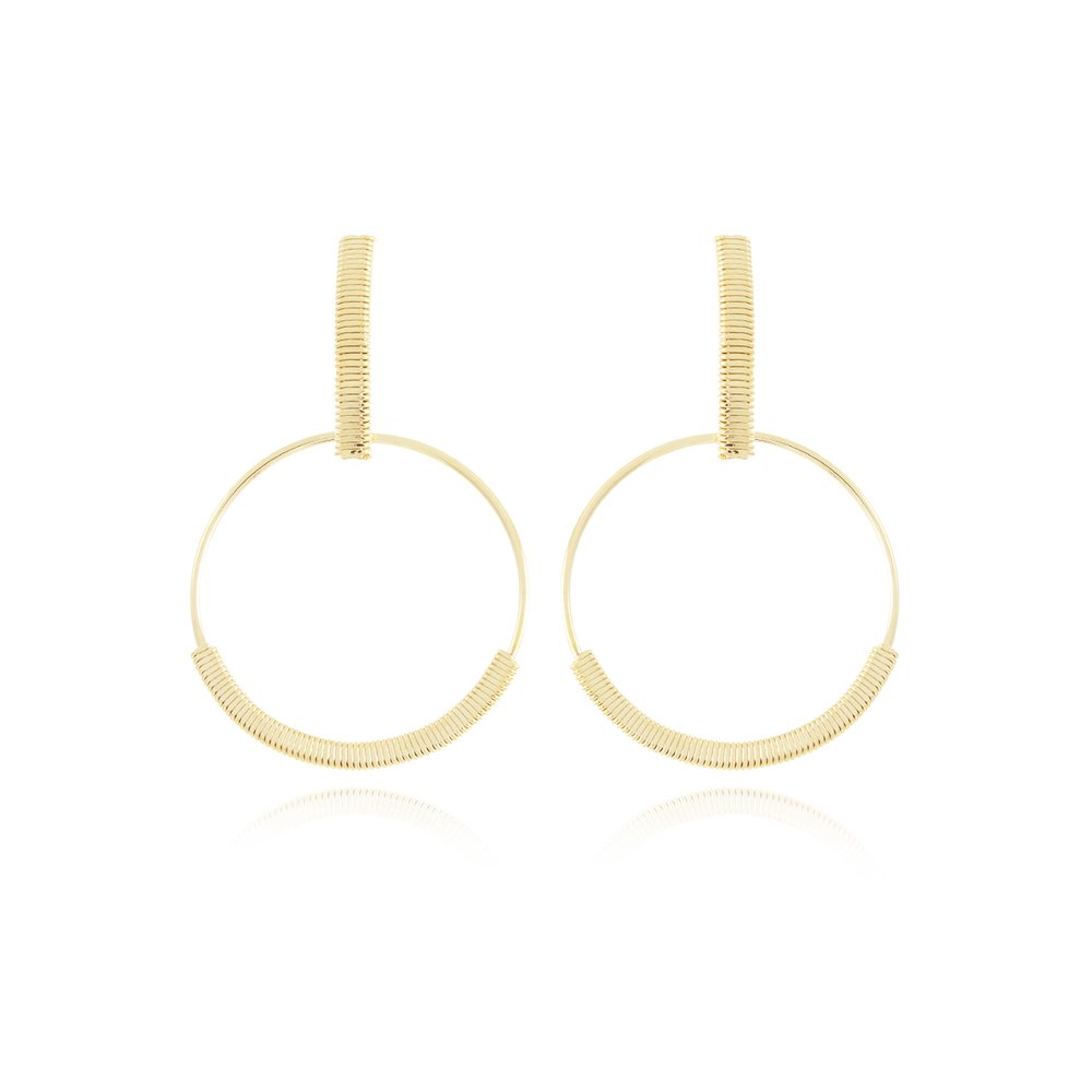 Brt-7341-Do Brinco Longo De Argola Detalhada.