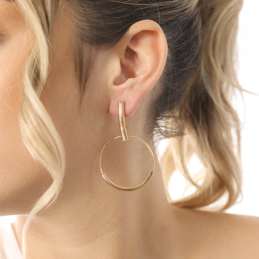 Brt-7341-Do Brinco Longo De Argola Detalhada.